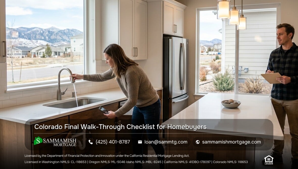 Colorado Final Walk-Through Checklist for Homebuyers