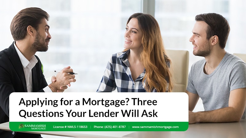 Applying for a Mortgage? Three Questions Your Lender Will Ask
