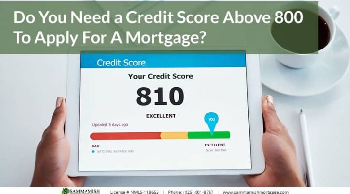 Do You Need a Credit Score Above 800 To Apply For A Mortgage?