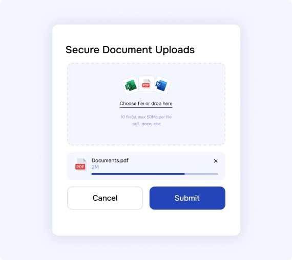 All Documents Can be Uploaded Through Our Secure Inbox img