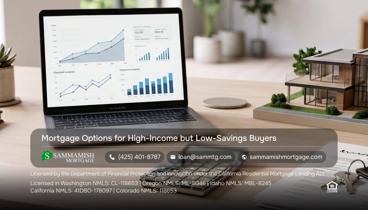 Mortgage Options for High-Income but Low-Savings Buyers
